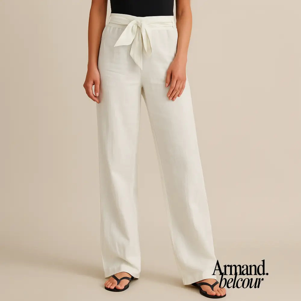 Noelia | Pantalón de lino ligero y con caída fluida.