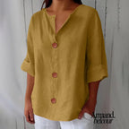Nora | Blusa relajada para una elegancia atemporal. Amarillo / S