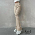 Ona | Pantalones acampanados cómodos Beige / S