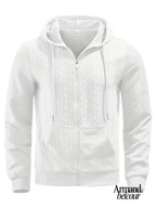 Felipe | Sudadera informal de manga larga con cremallera Bianco / S