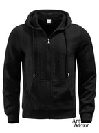 Felipe | Sudadera informal de manga larga con cremallera Nero / S