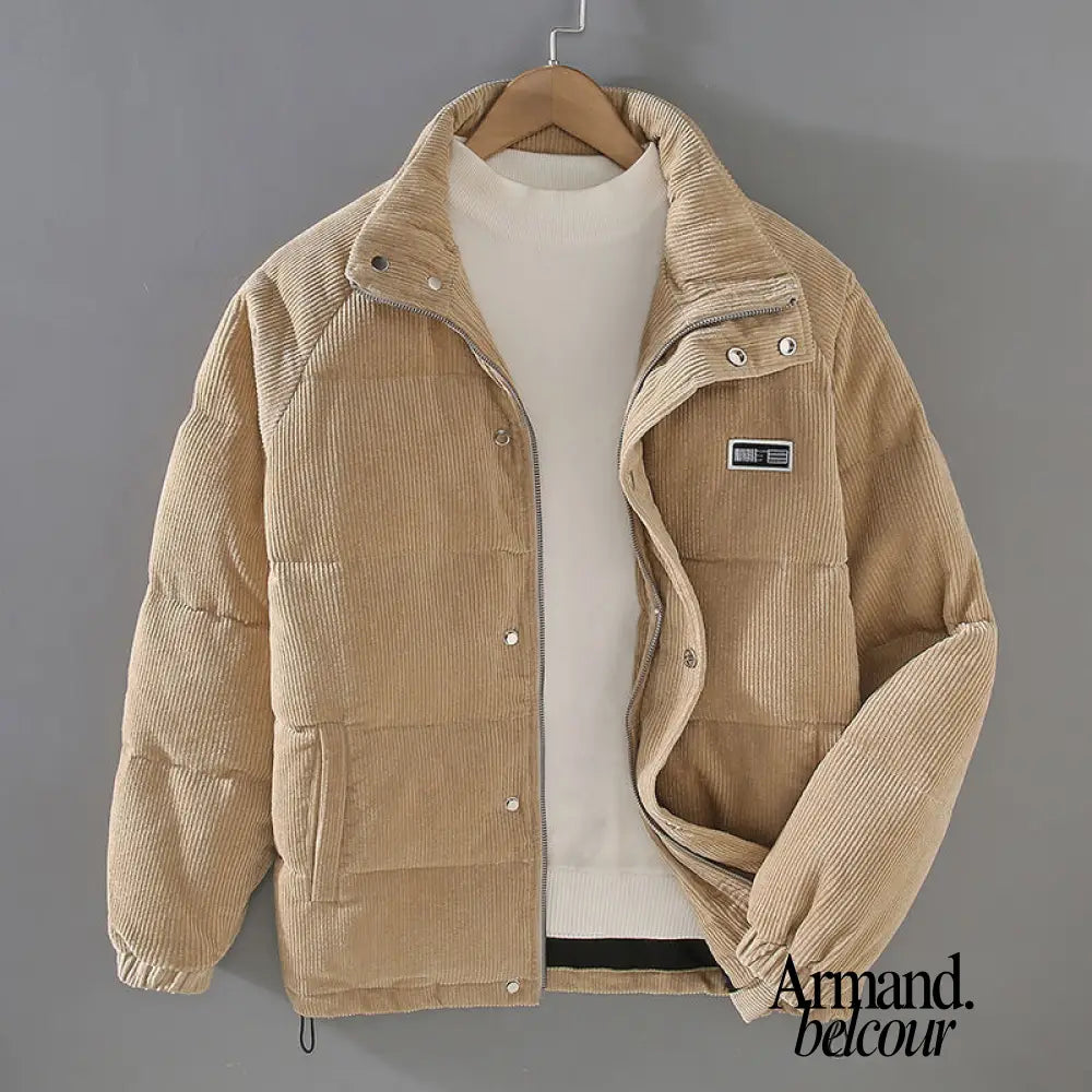 Percy | Chaqueta de pana unisex Caqui / S Coats & Jackets