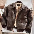 Rafael | Chaqueta de Piel Clásica Marrón / S