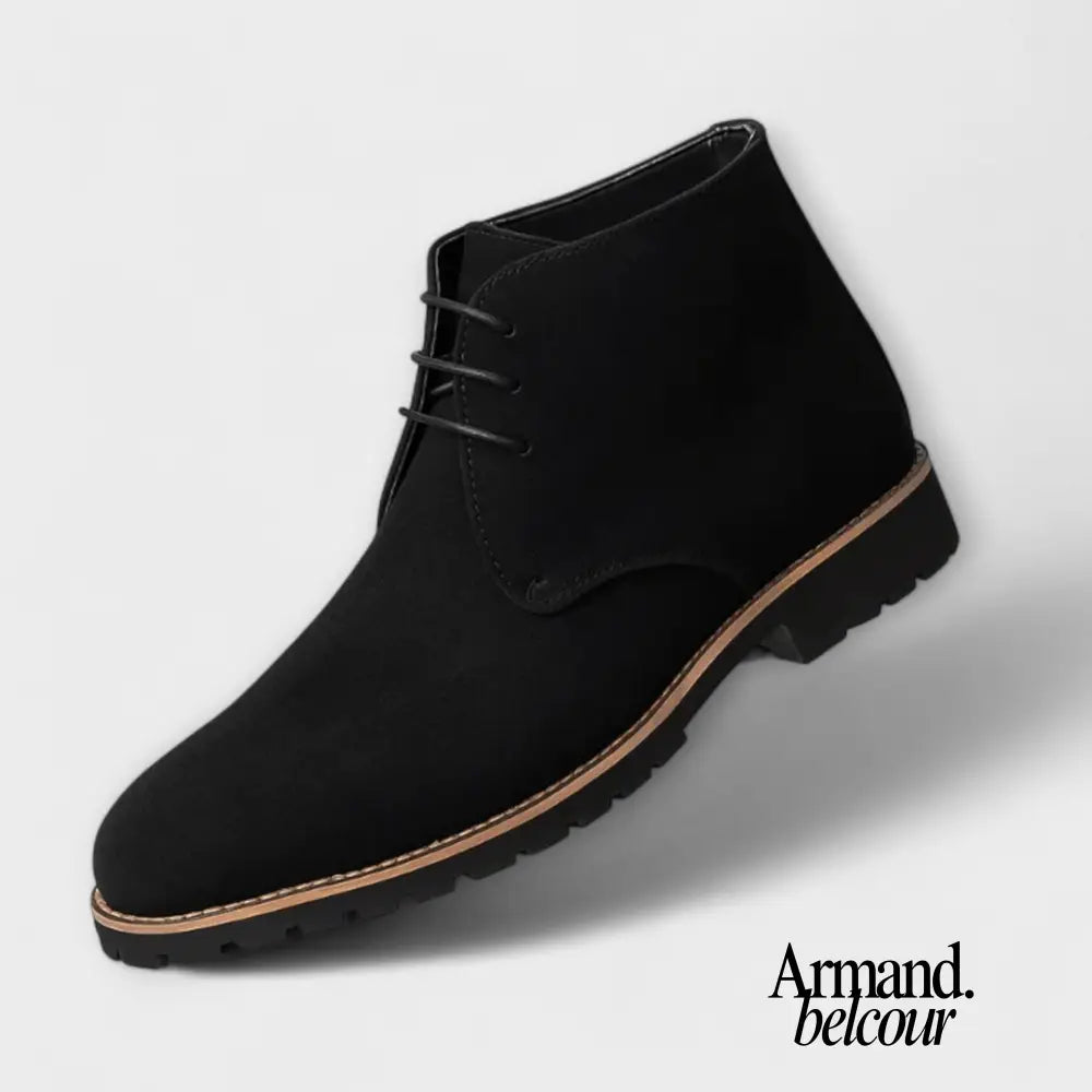 Robin | Botas de ante con cordones Negro / 38