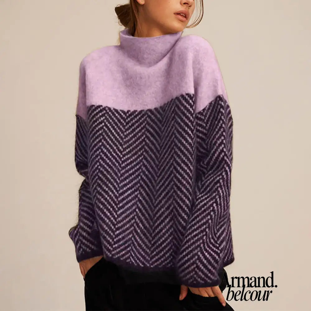 Rosa | Suéter de cuello alto premium confeccionado en punto fino Lila / S New Arrivals