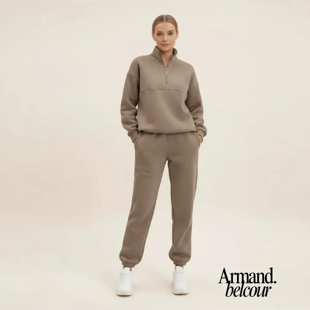 Samantha | Conjunto cómodo moderno para mujer Beige / S