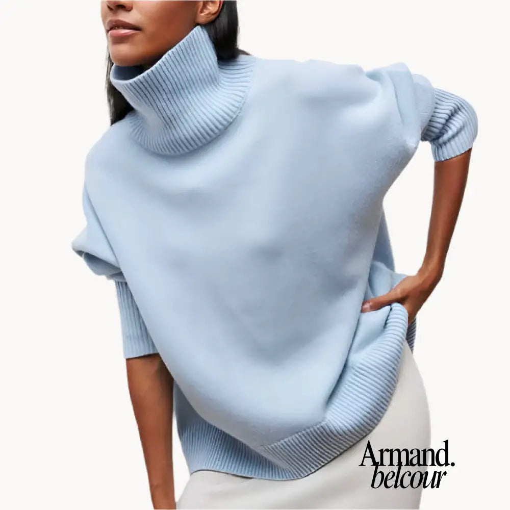 Sara | Suéter de cuello alto cálido y a la moda Azul / S