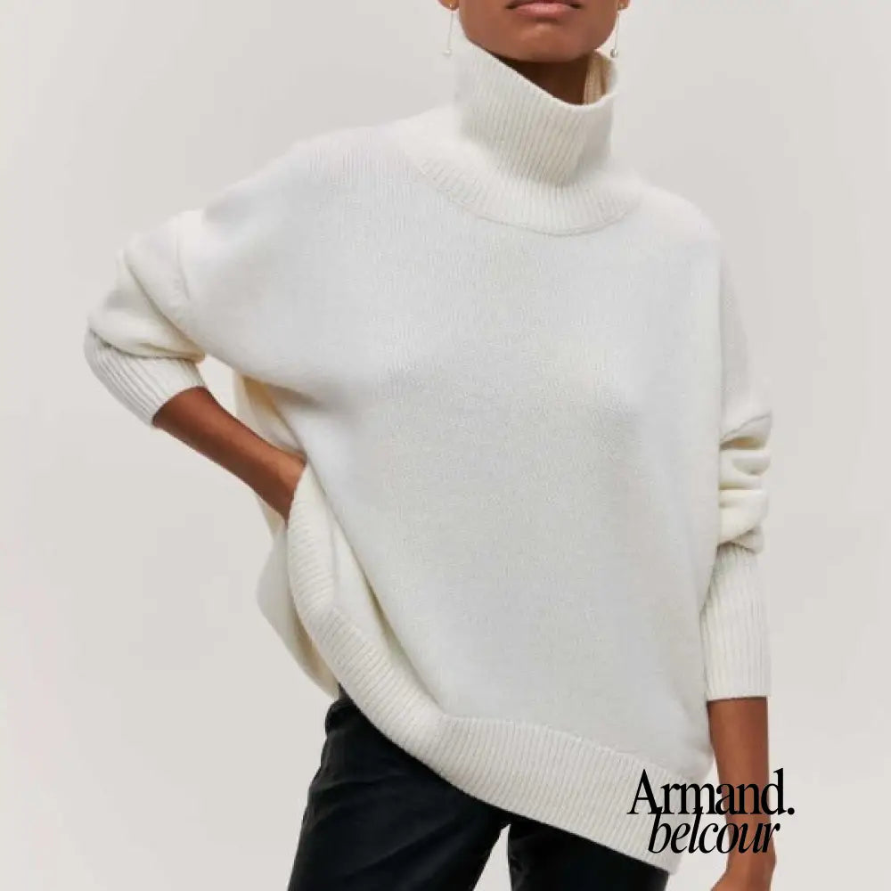 Sara | Suéter de cuello alto cálido y a la moda Blanco / S