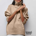Sara | Suéter de cuello alto cálido y a la moda Caqui / S