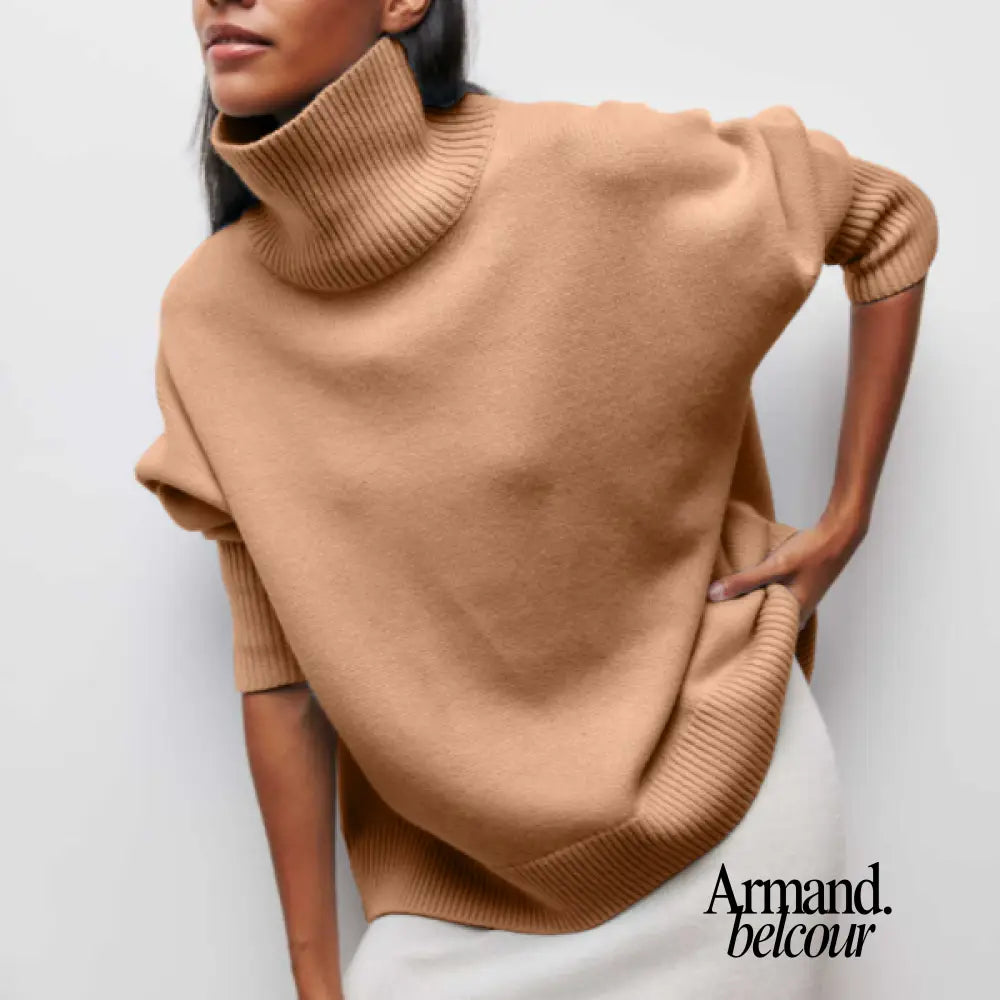 Sara | Suéter de cuello alto cálido y a la moda Caramelo / S