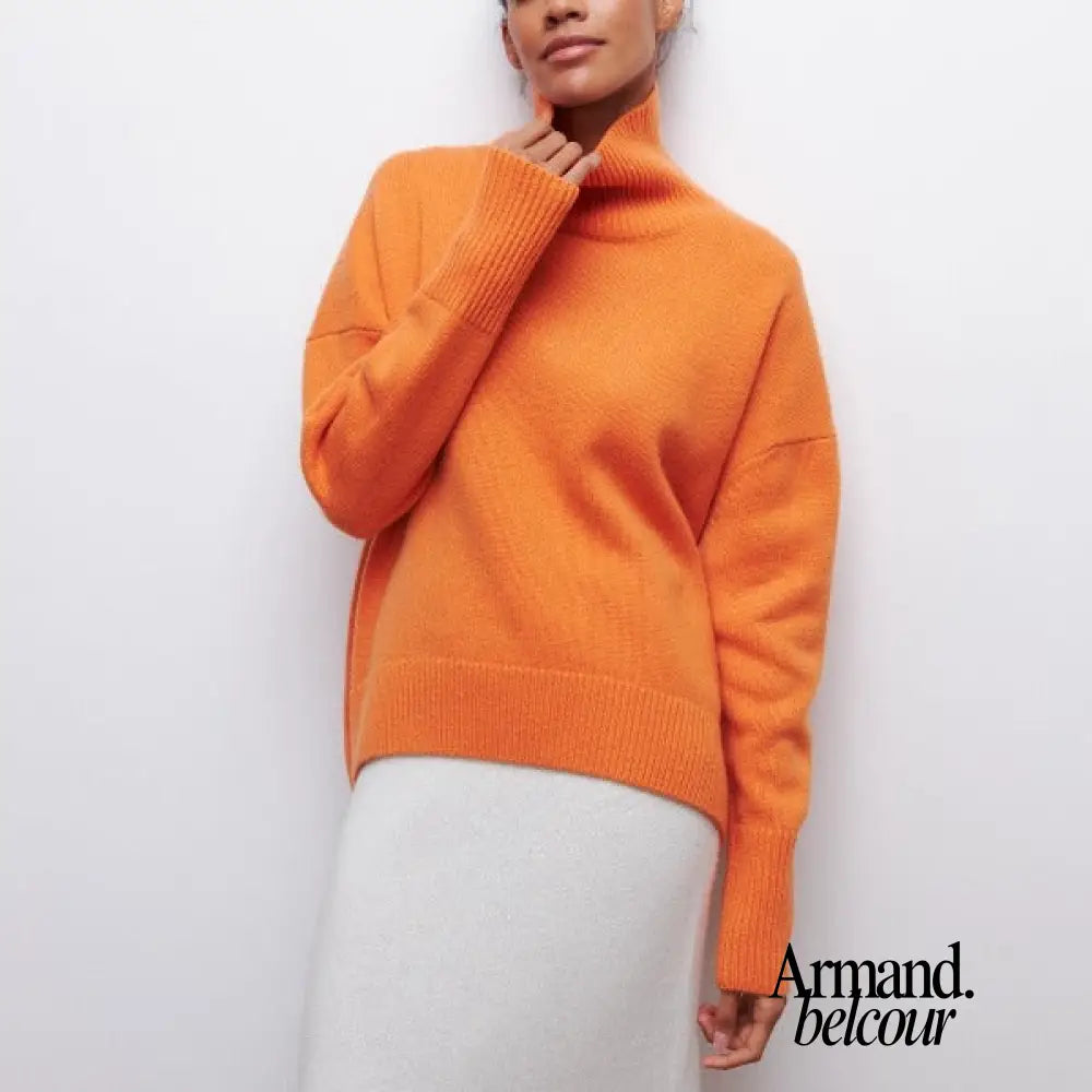 Sara | Suéter de cuello alto cálido y a la moda Naranja / S
