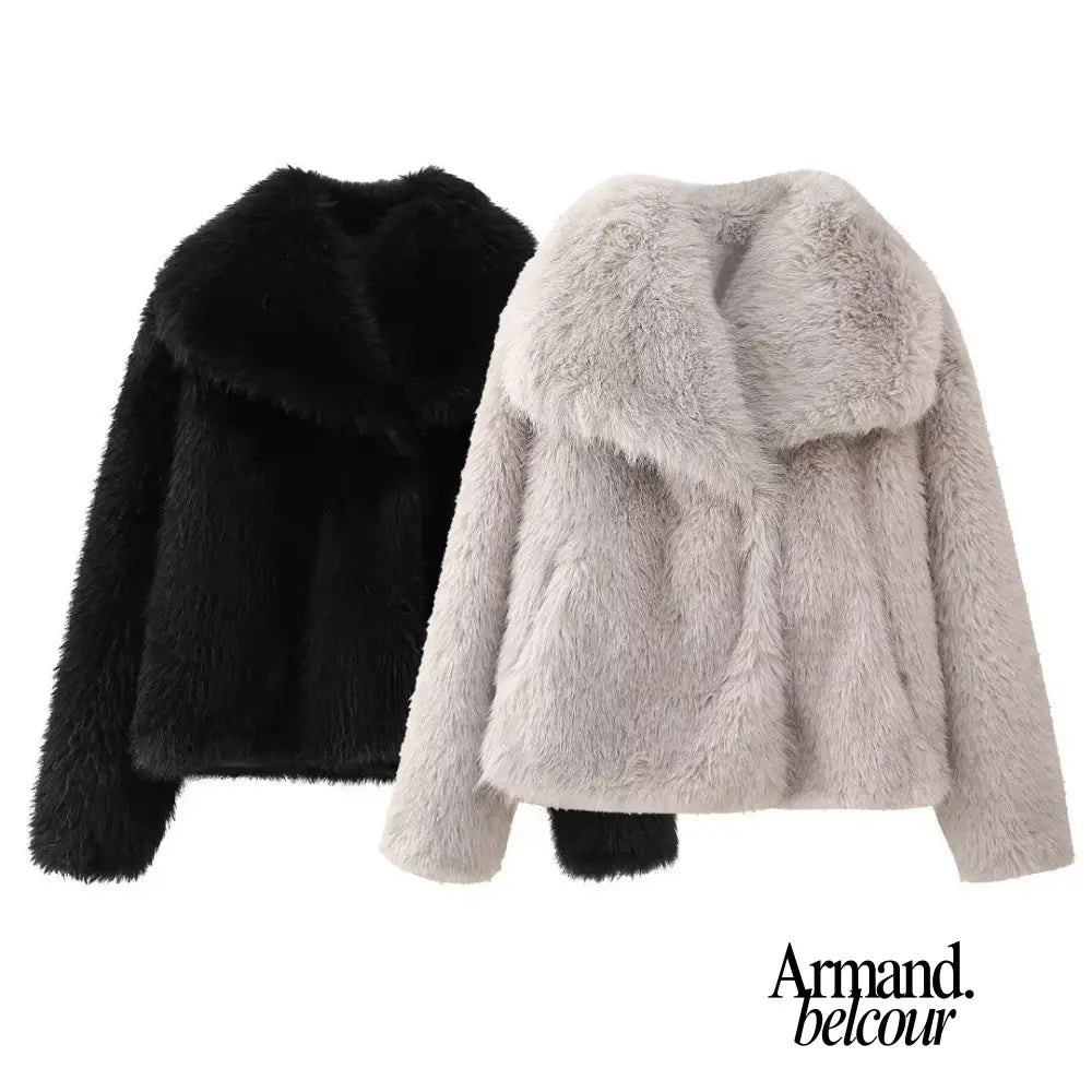 Siberia | Chaqueta de piel sintética con textura suave