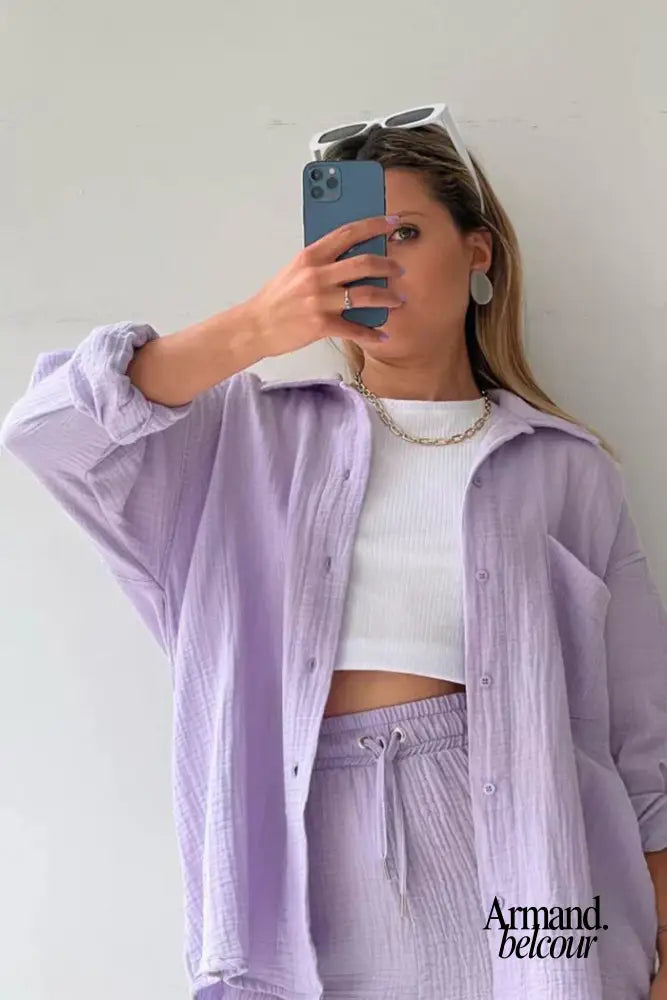 Sofía | Conjunto informal relajado Lila / S