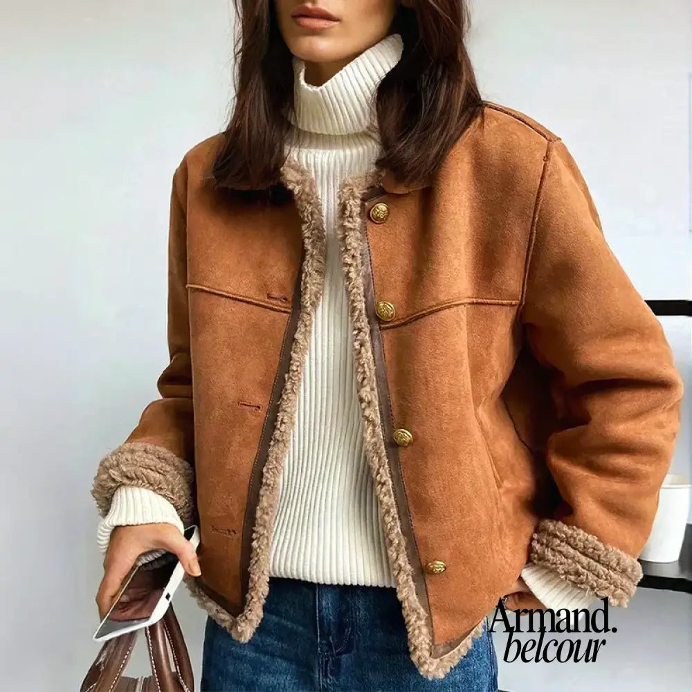 Soraya | Chaqueta con ribete de piel de oveja S