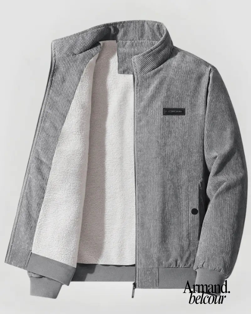 TIM | CHAQUETA DE PANA CON FORRO POLAR Gris / M