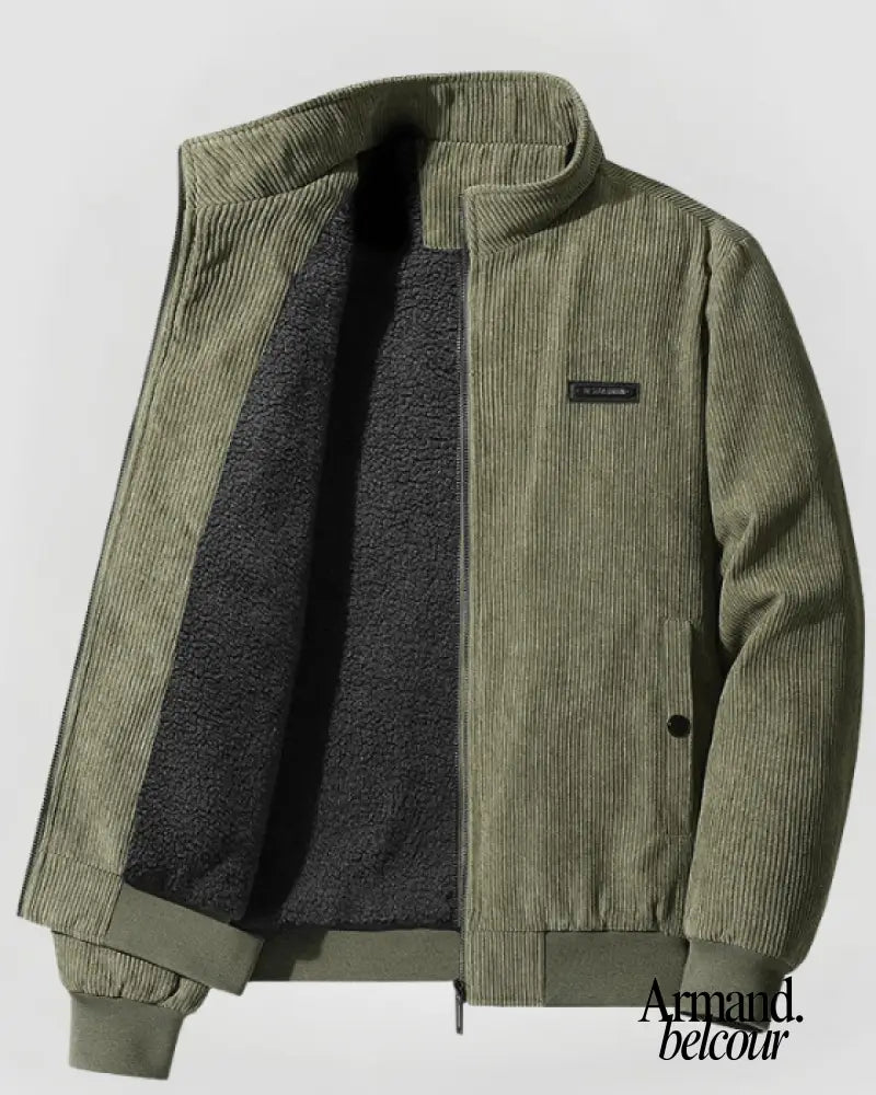 TIM | CHAQUETA DE PANA CON FORRO POLAR Verde / M