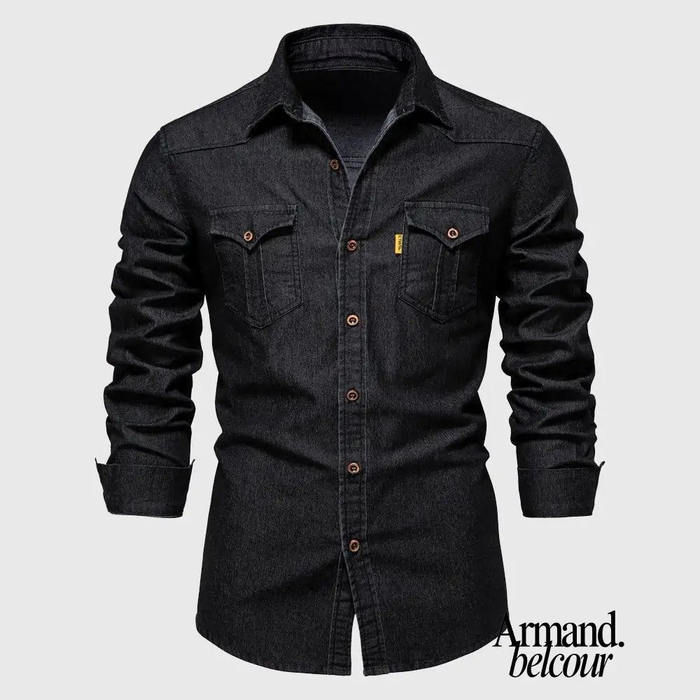 Toronto | Camisa estilo vaquero de alta calidad Negro / S
