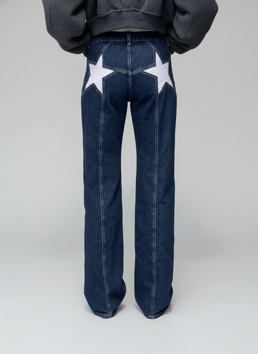 Estela | Jeans Vintage Star Azul Oscuro/Estrella Blanca / S-36 jeans