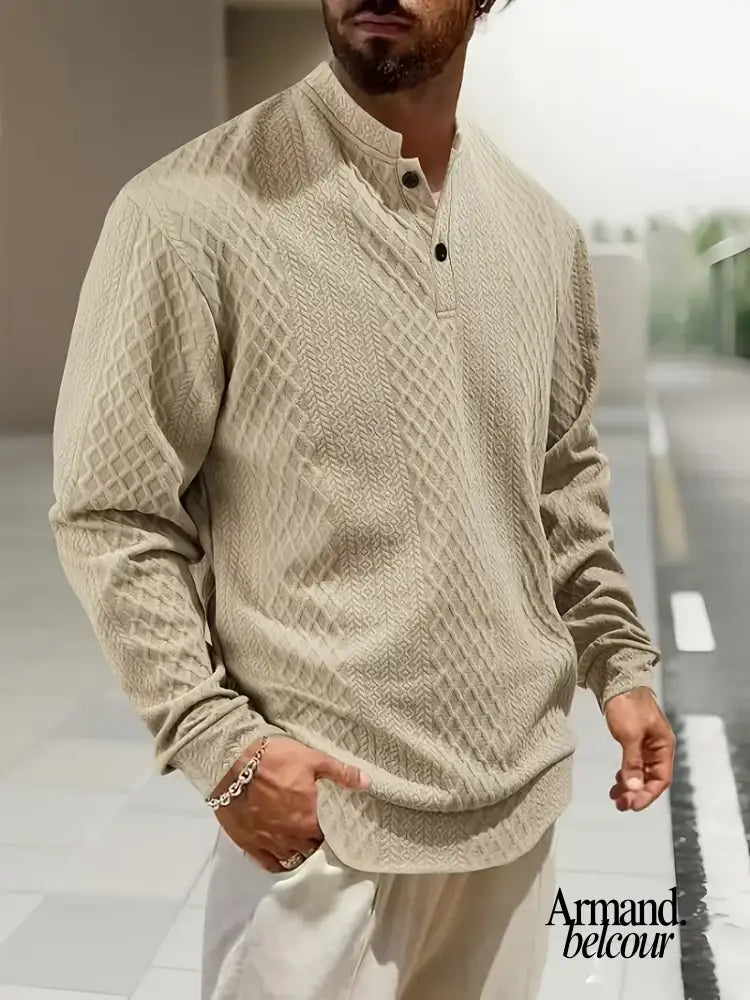 Will | Sudadera de manga larga con estampado geométrico Caqui / S