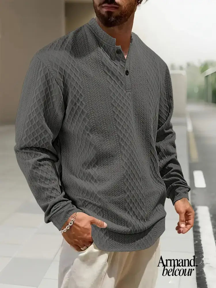 Will | Sudadera de manga larga con estampado geométrico Gris Oscuro / S