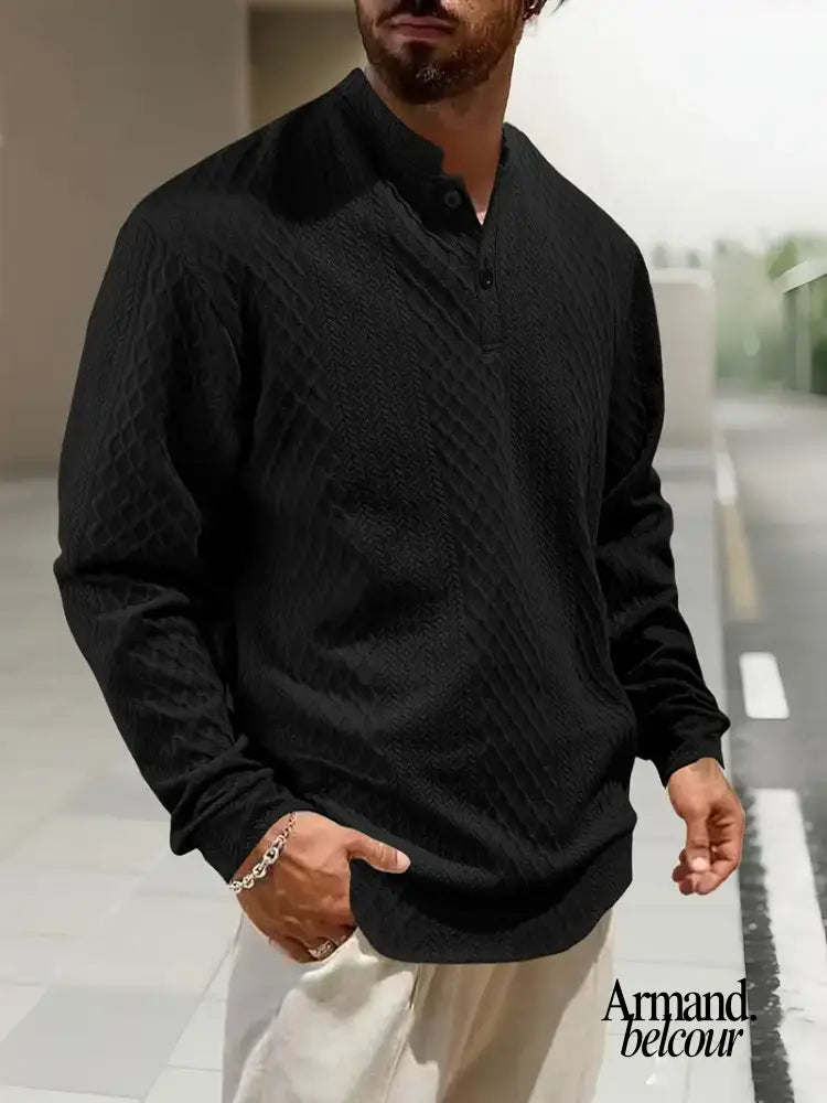 Will | Sudadera de manga larga con estampado geométrico Negro / S