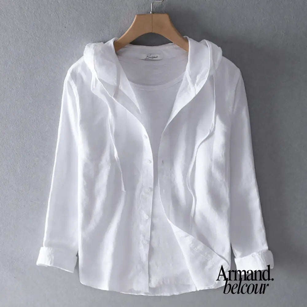 Zoe | Suéter con capucha de manga larga Blanco / S